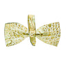 Green & Gold Embossed Croc Italian Leather Bowtie