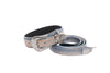 Allysa Payne Luxury Pet Fashion Baby Blue/Blue/Bronze Snake , Finished with Silver Floral Western Hardware Dog Collar & Leash Set