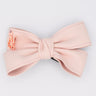 Leather Twist Bow: Baby Pink