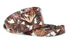 Butterfly Print Italian Leather 3" Wide Style Collar & Matching Leash Set