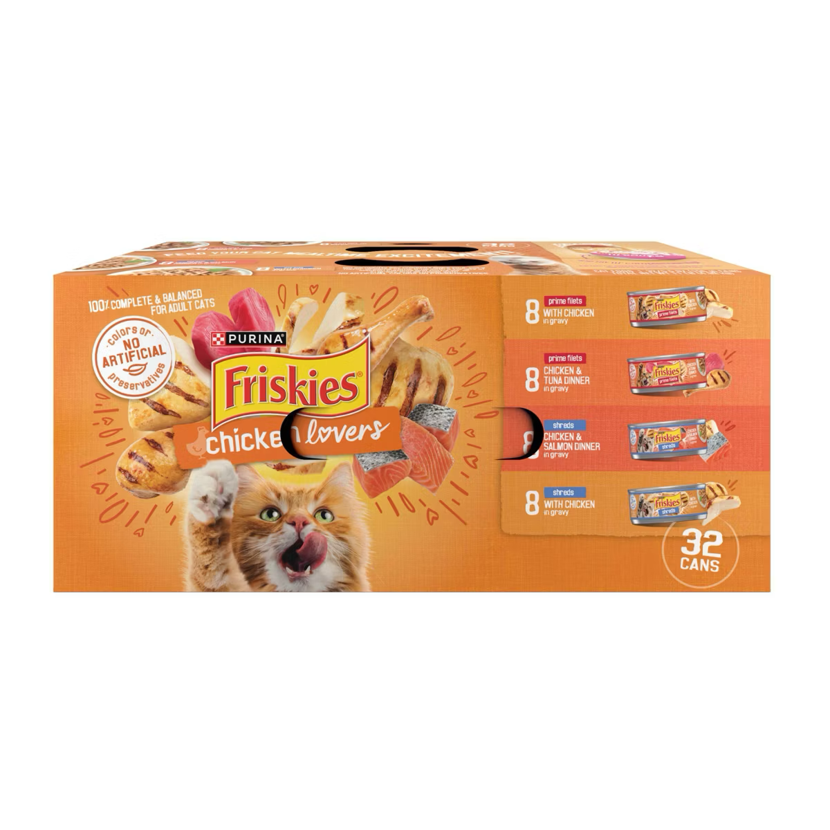 Friskies Chicken Variety Pack 32Ct of 5.5Oz Cans