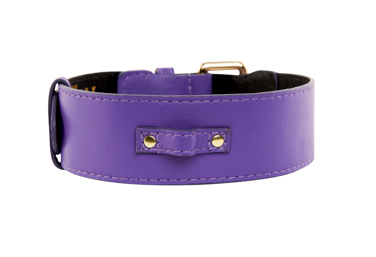 Purple Italian Leather Classic Collar