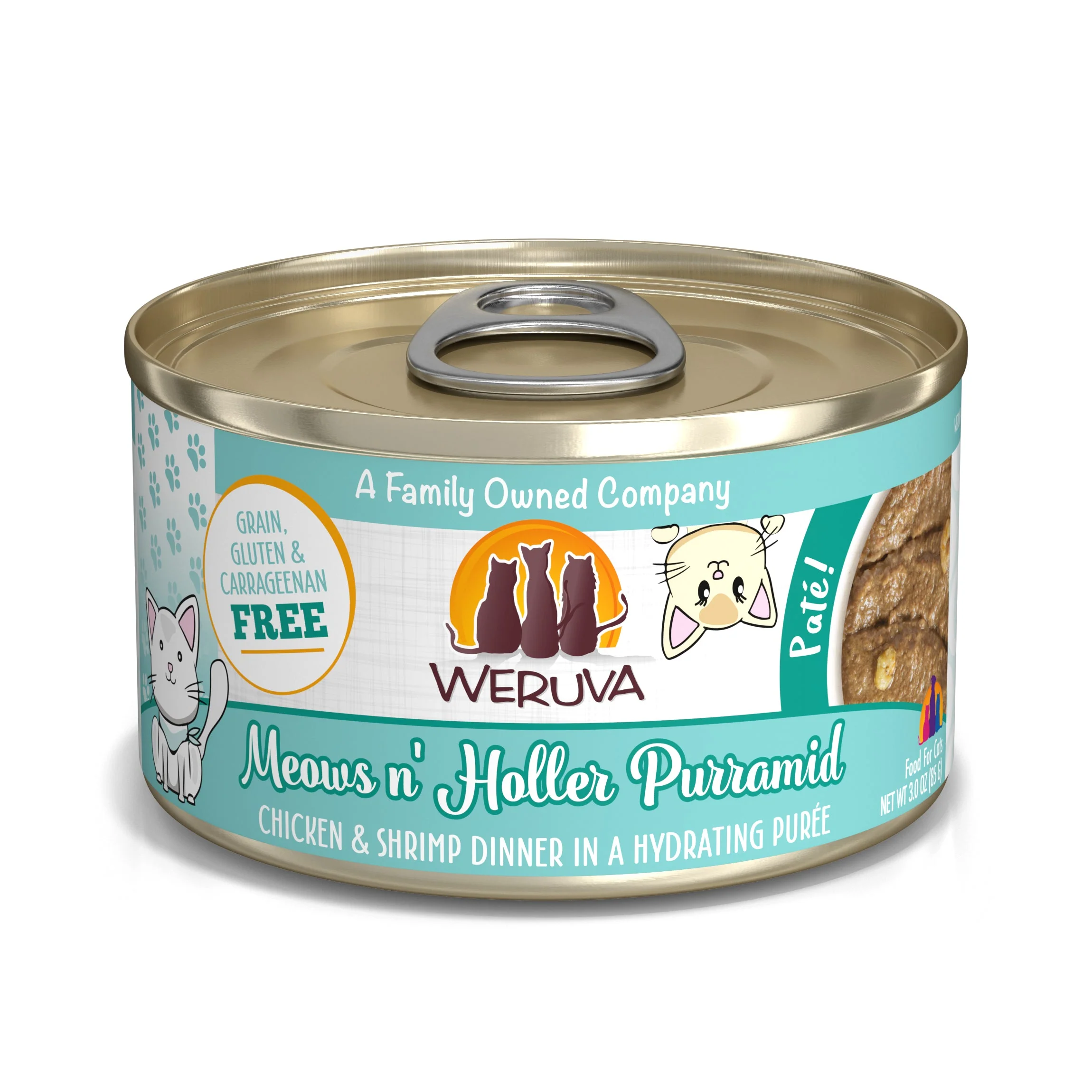 Weruva Adult Meows n Holler Purramid Pate Cat Food (3oz)