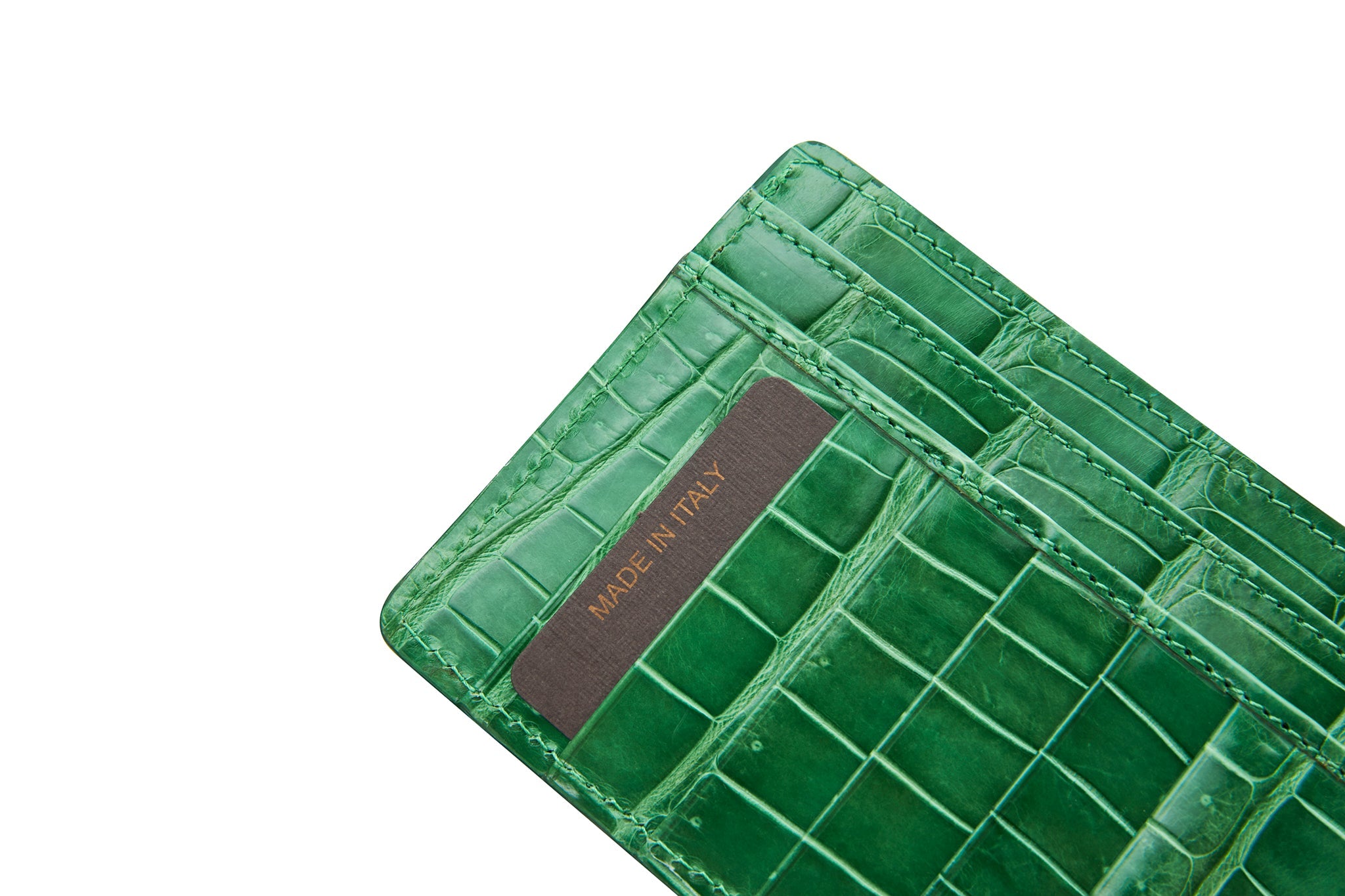 Croc Card Wallet with Zipper