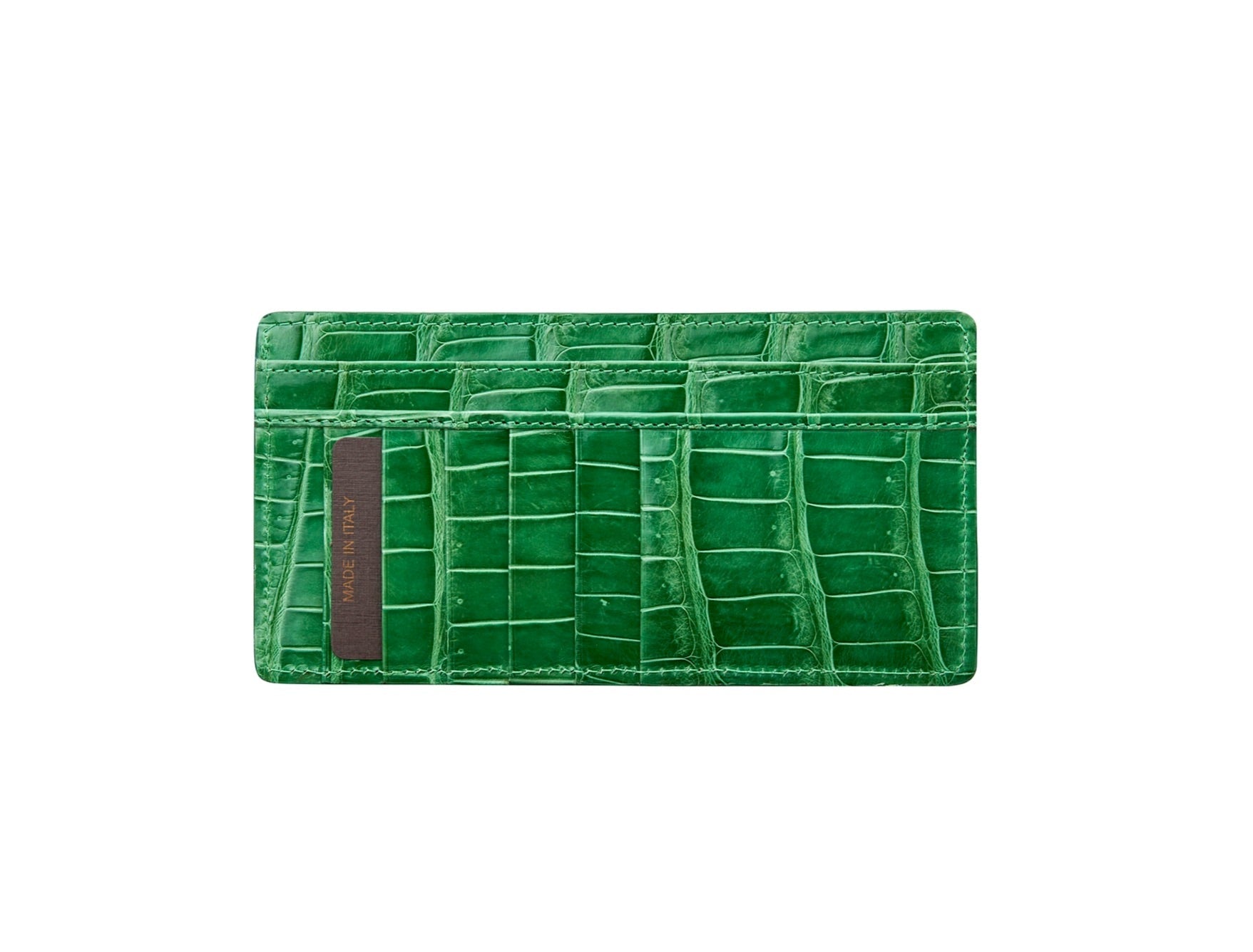 Croc Card Wallet with Zipper