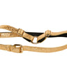 Gold Floral Embossed Italian Leather Harnesses