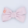 Leather Twist Bow: Lilac