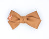 Leather Twist Bow: Caramel
