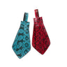 Turquoise & Black Viper Snake and Red & Black Tie, Backed With Italian Leather & Swarovski Crystal Closure Set Of 2