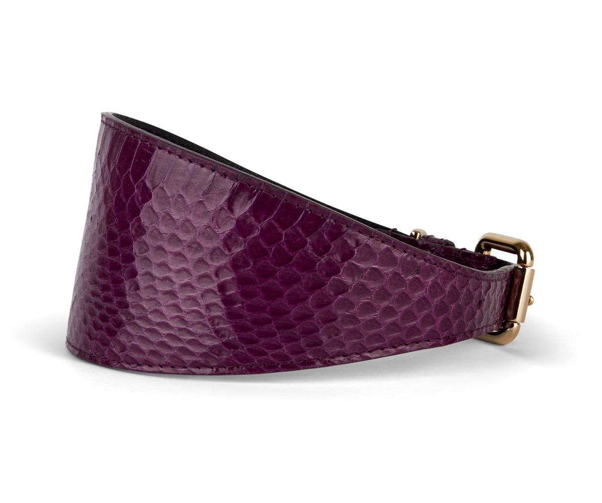 Allysa Payne Eggplant Purple Snake 3-Inch Wide Style