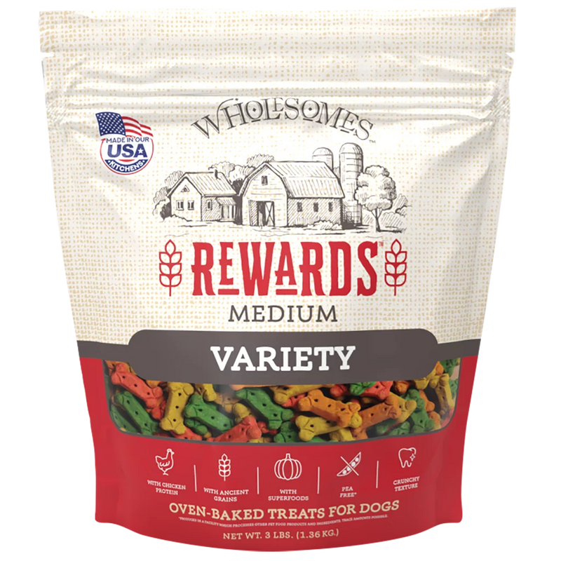 Wholesomes Adult Variety Medium Dog Treats (3lb)