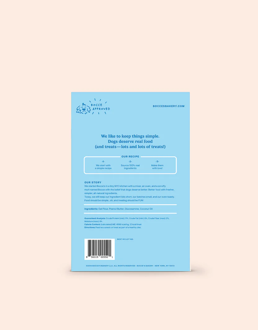 Bocces Hip and Joint Peanut Butter Dog Biscuits (14oz)