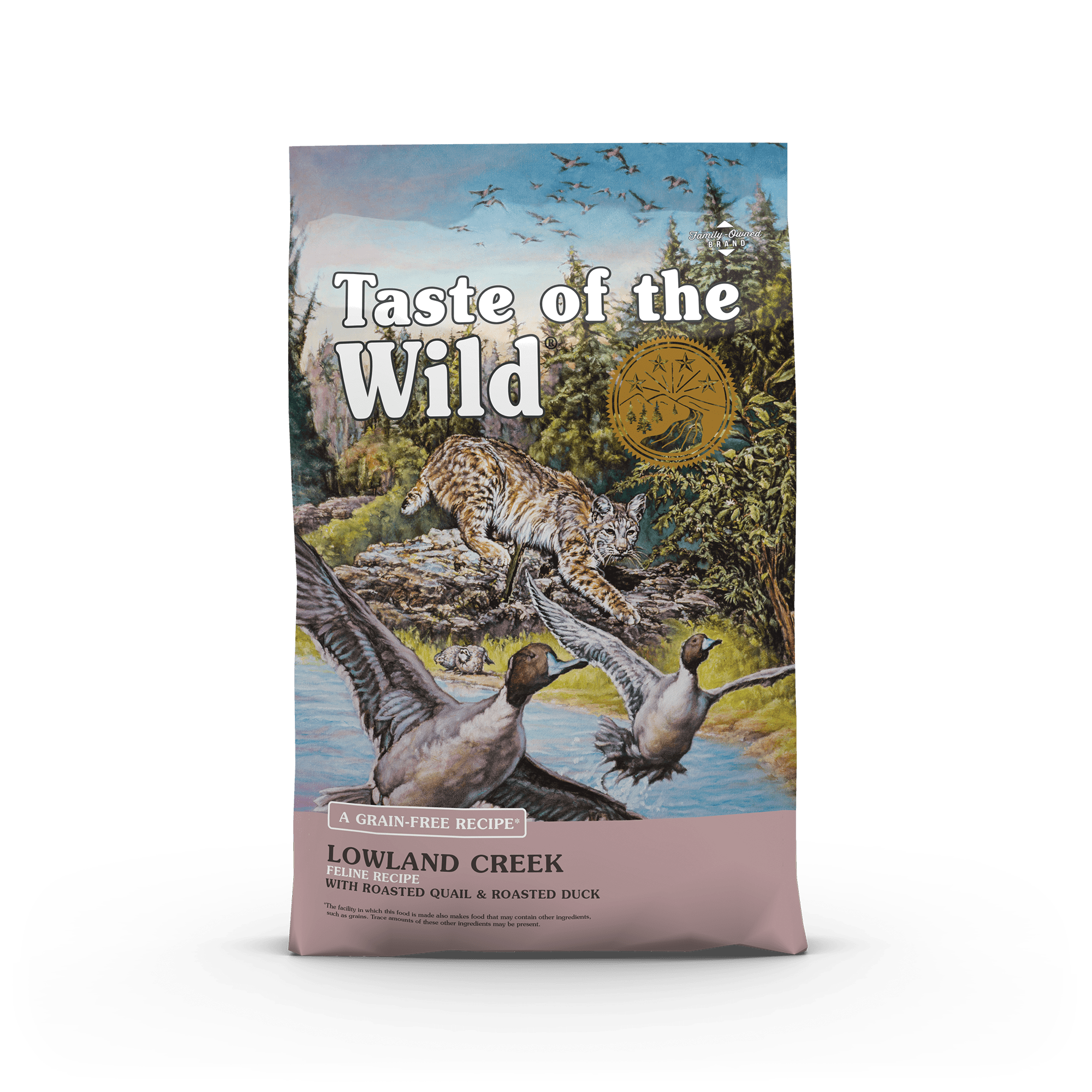 Taste of the Wild Adult Lowland Creek Quail and Duck Feline Food (5lb)