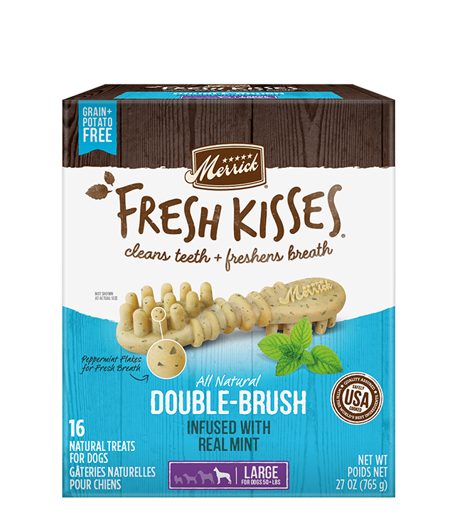 Merrick Fresh Kisses Mint Dental Treats For Large Dogs (27oz) (16Ct)