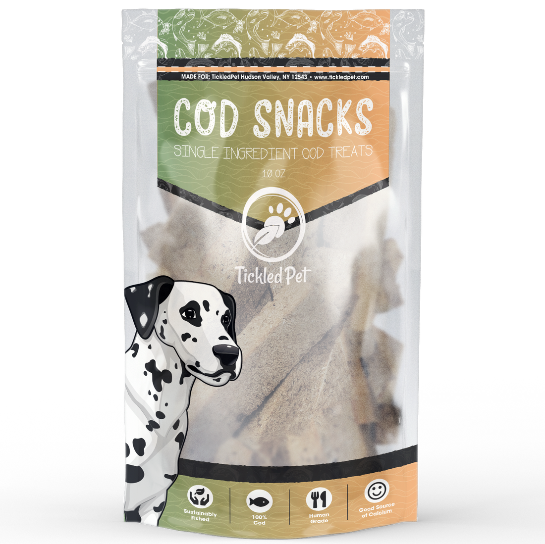 Tickled Pet Icelandic Codfish Dog Snacks (10oz)