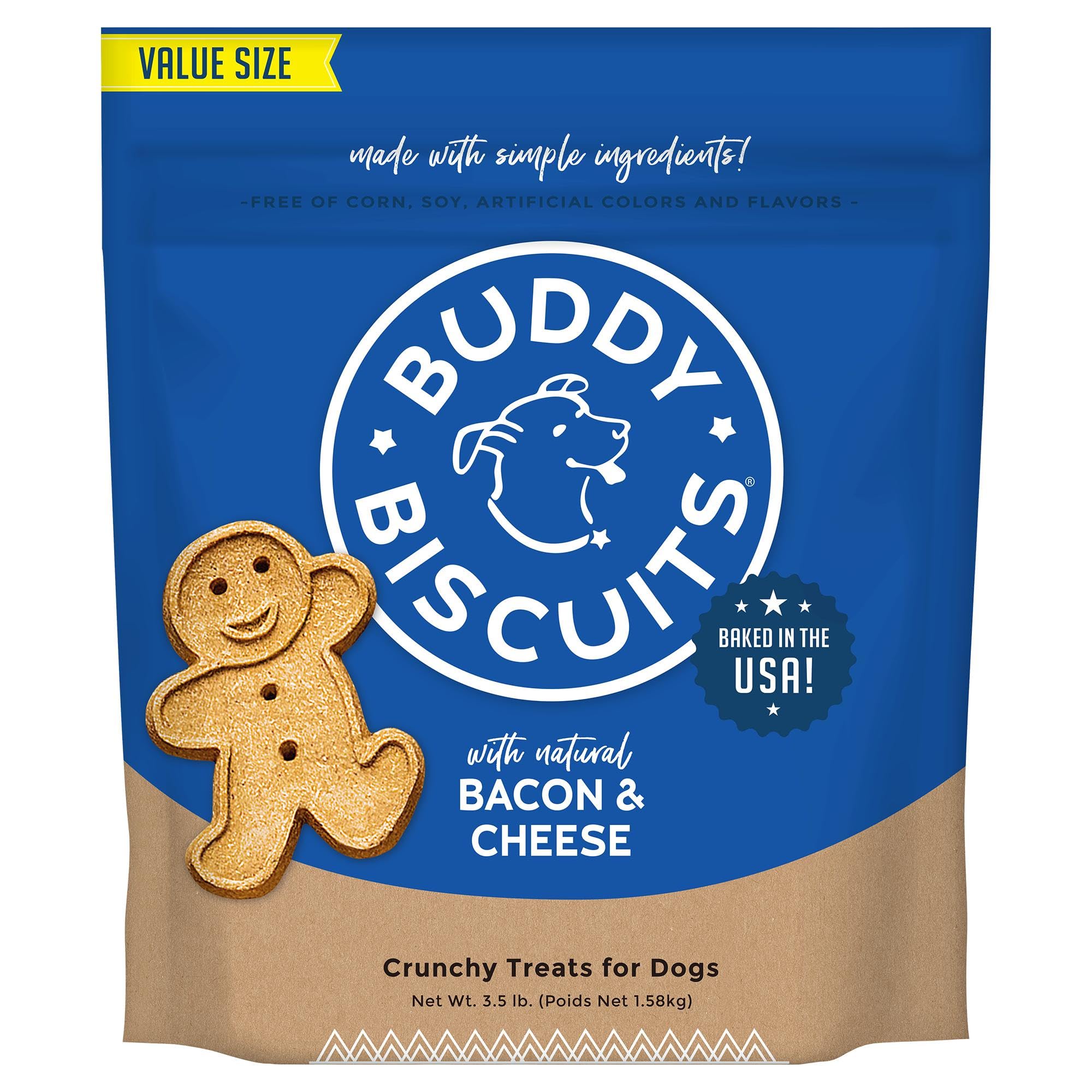 Buddy Biscuits Crunchy Bacon and Cheese Dog Treats