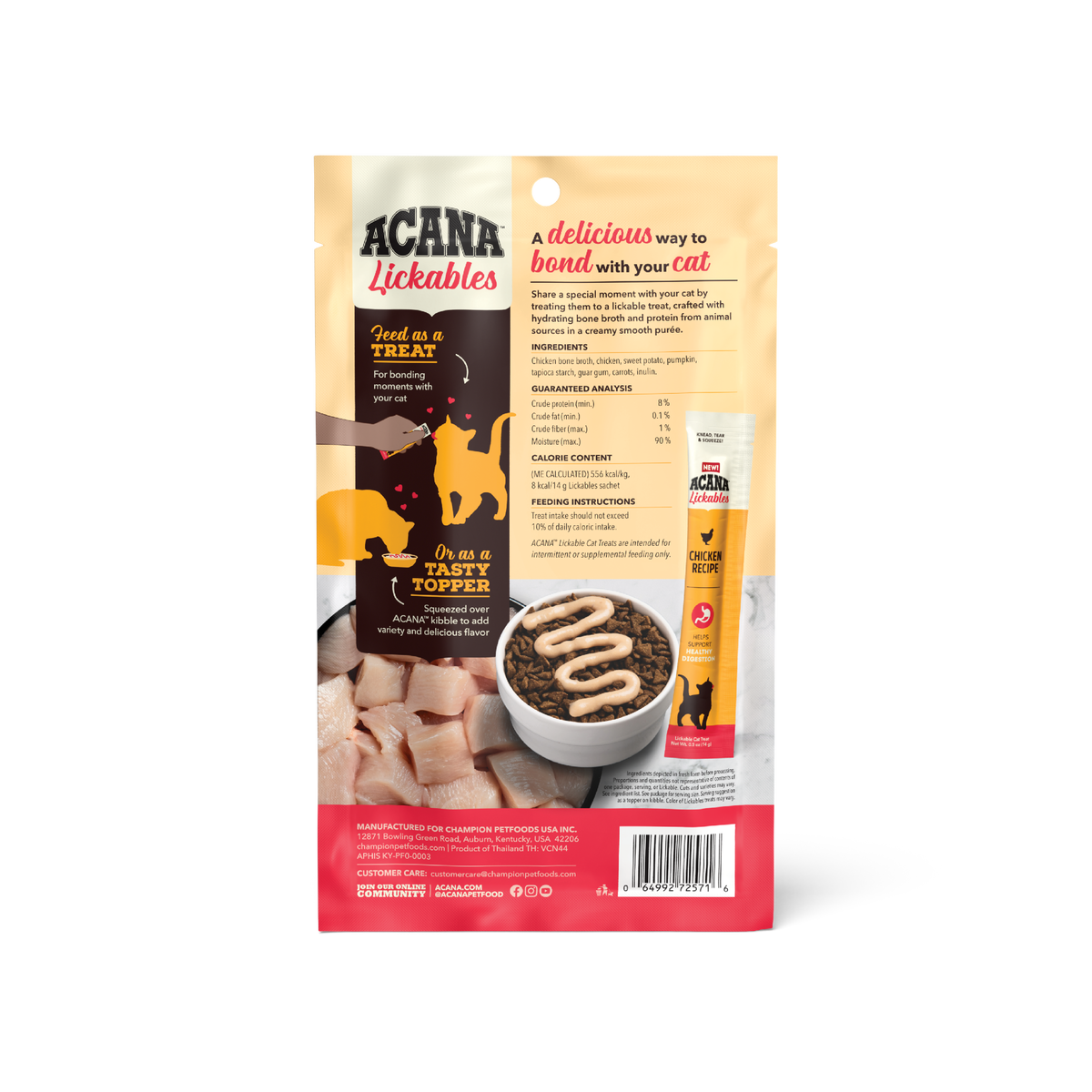 Acana Lickables Chicken Cat Treats (2.5oz)