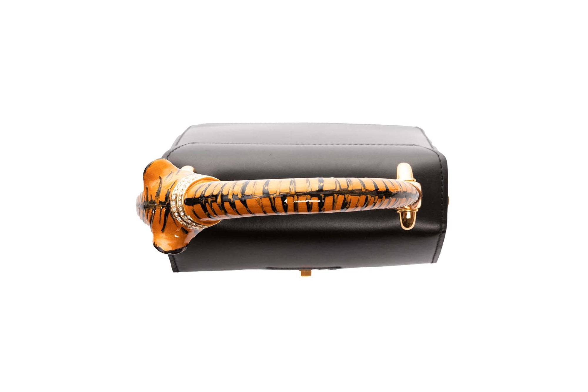 Allysa Payne Tiger Bag With Black Italian Leather