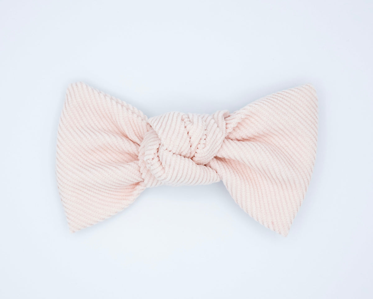 Corduroy Bow: Tender Pink