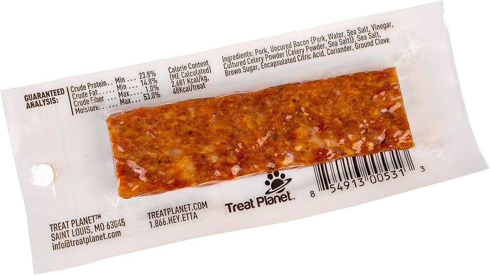 Etta Says Snack Bar Pork and Bacon Dog Treat (1.5oz) - HT Animal Supply