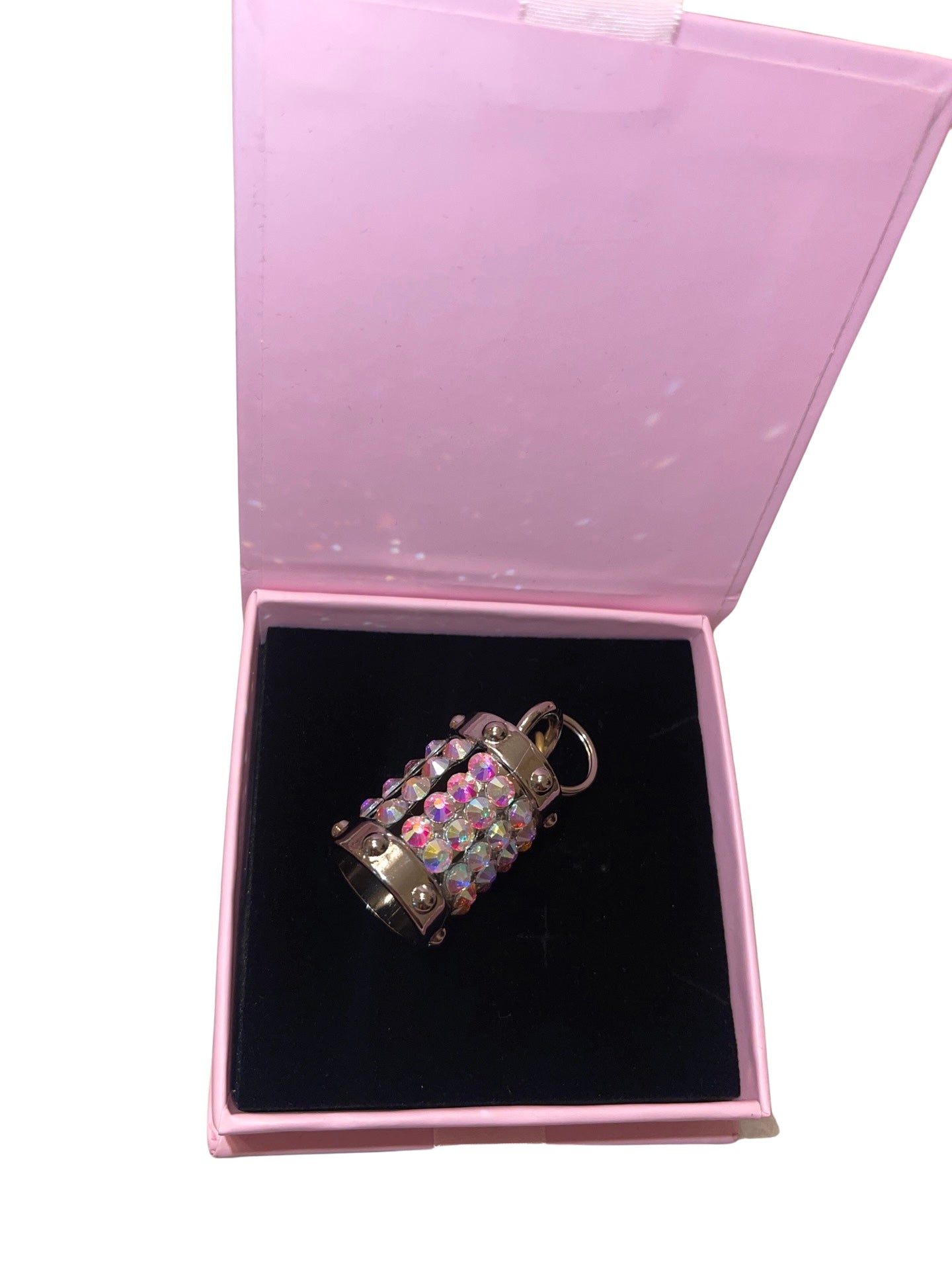 Allysa Payne Silver Swarovski Crystal Cylinder Charm