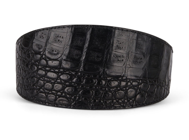 Black Croc 3" Wide Style Collar