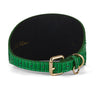 Emerald Green Snake 4” Wide Style Collar