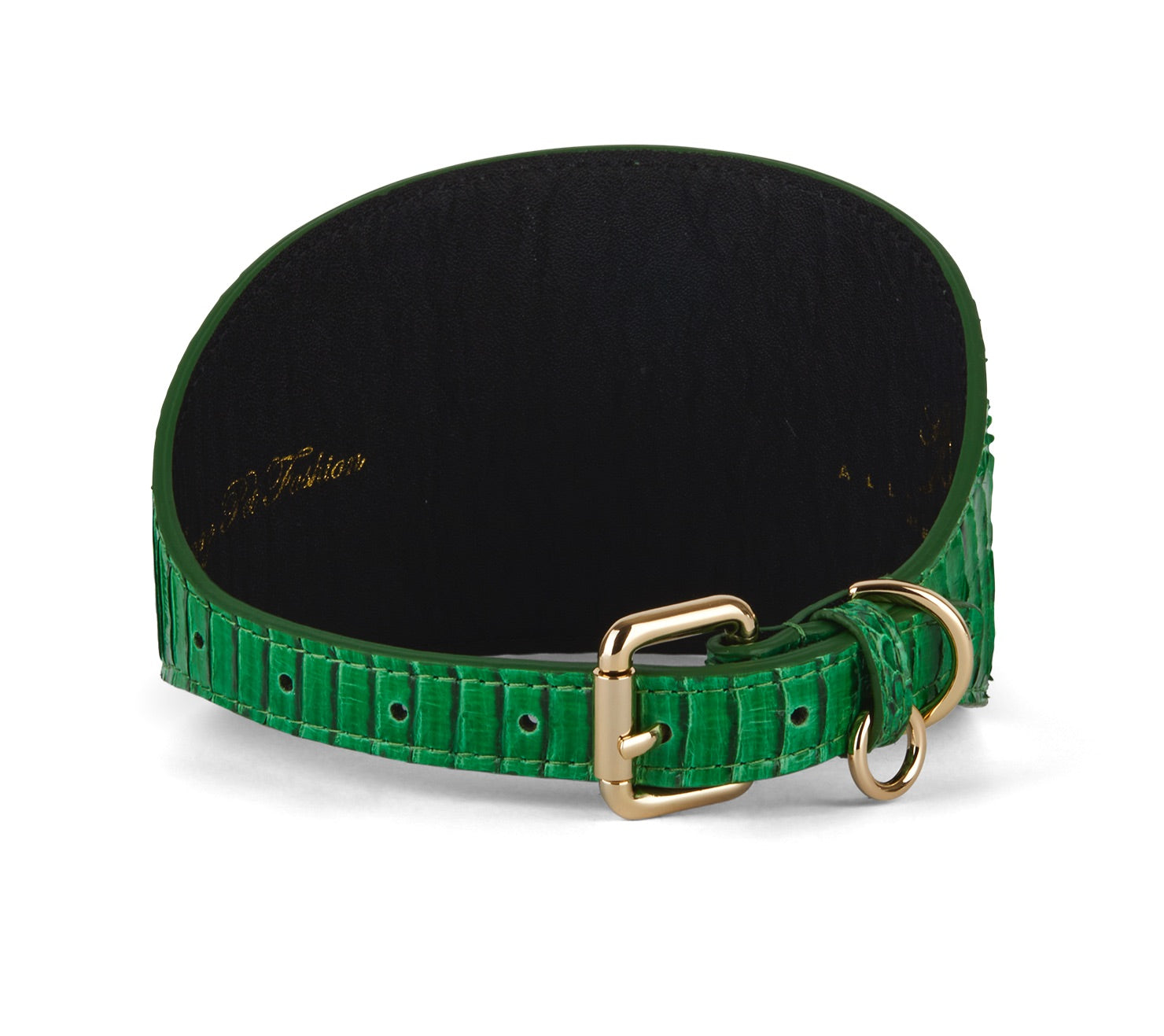 Emerald Green Snake 4" Wide Style Collar