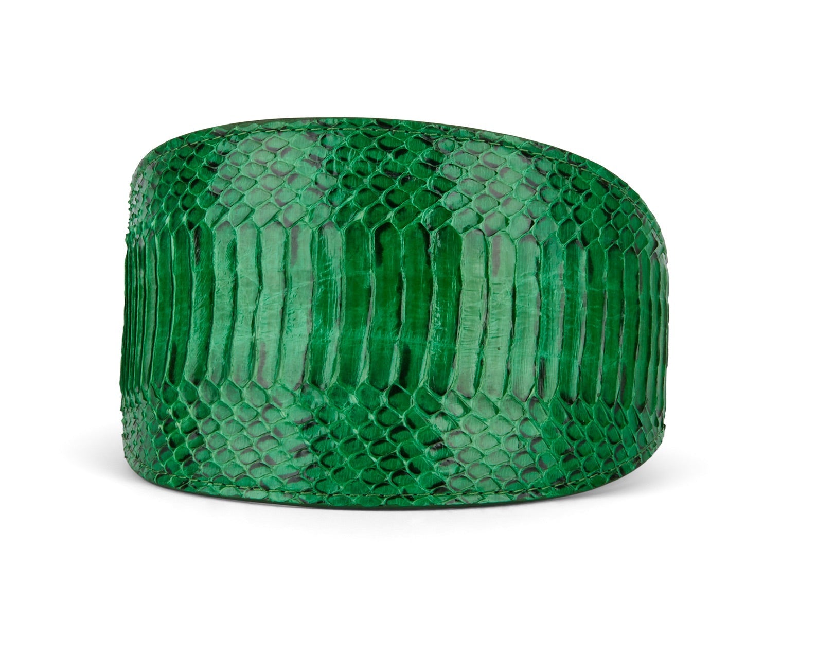 Emerald Green Snake 4" Wide Style Collar