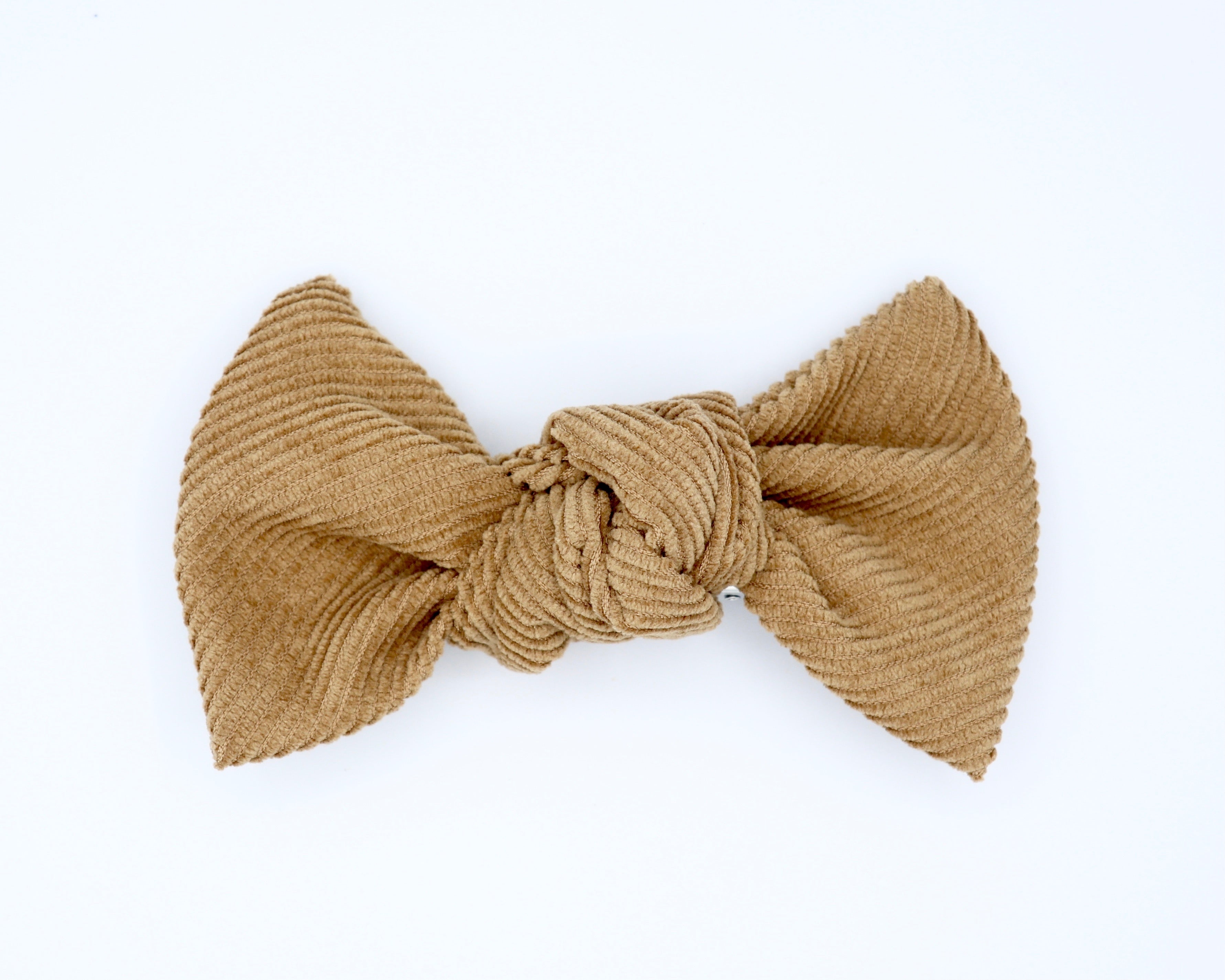 Corduroy Bow: Caramel