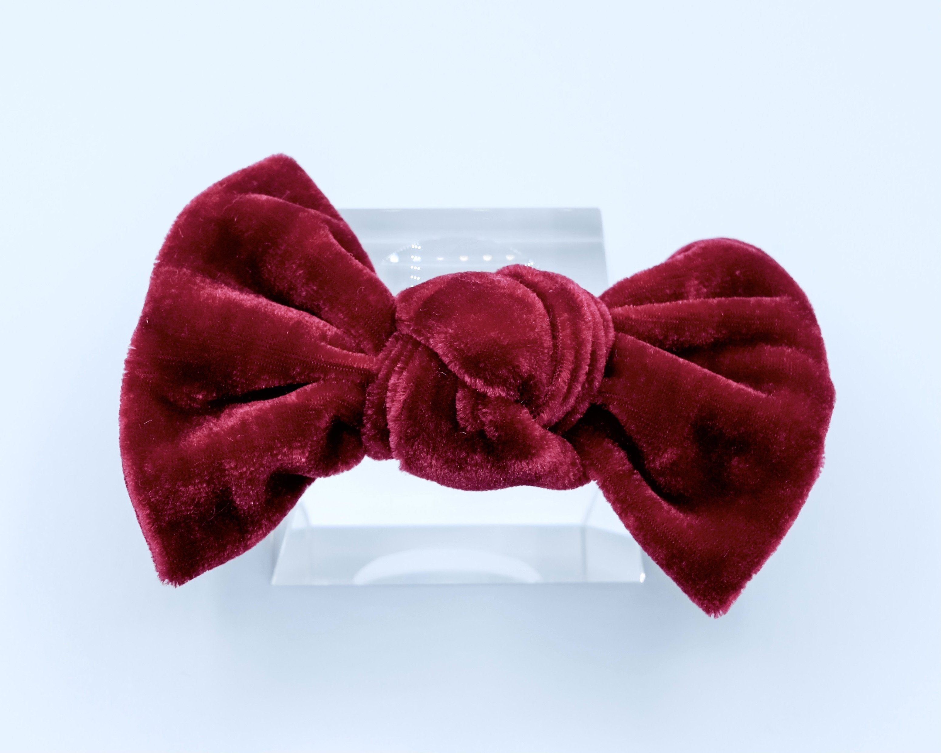 Velvet Knot Bow: Ruby