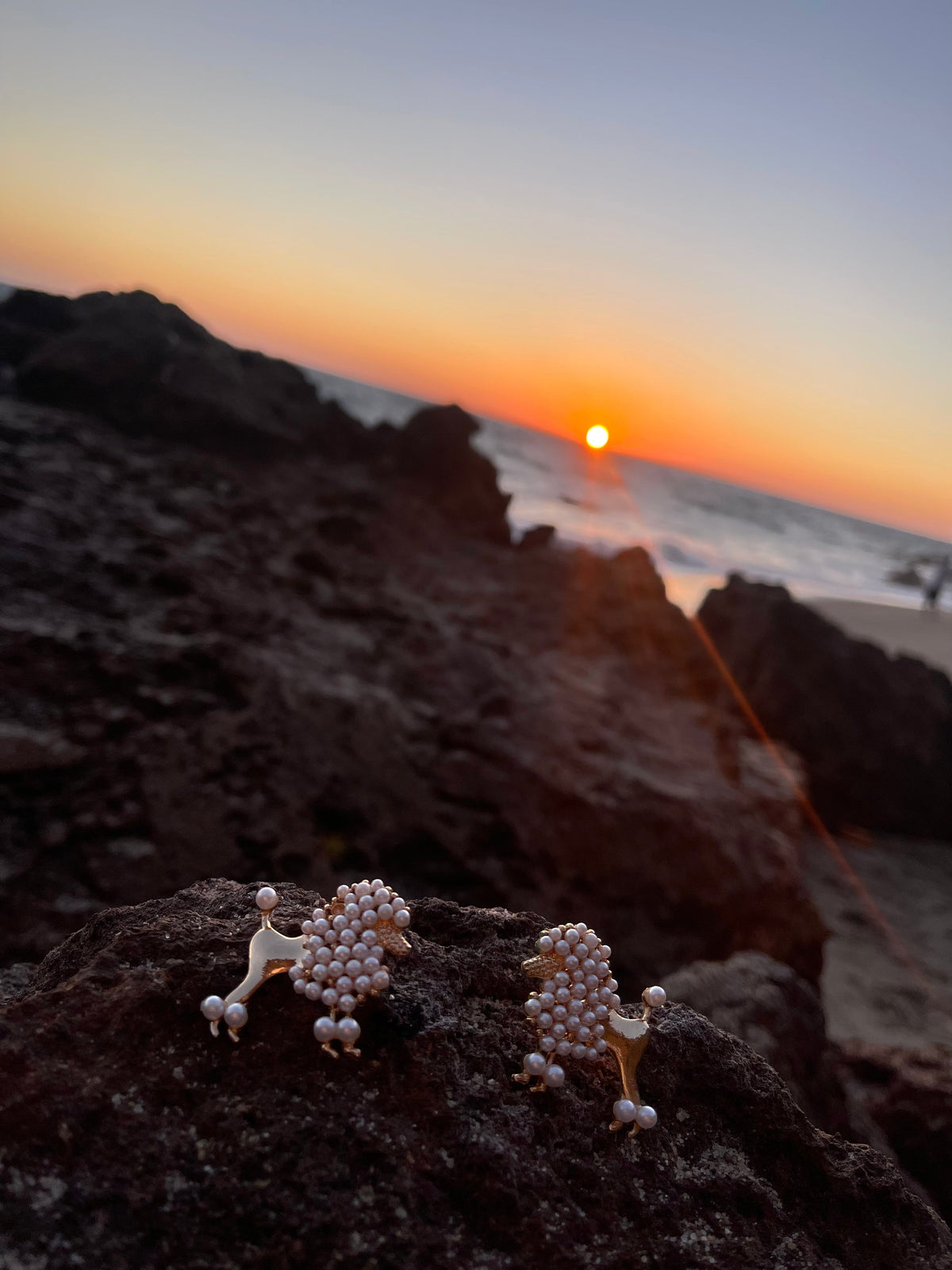 Allysa Payne Pearl Poodle Earrings