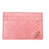 Soft Pink Snake AP Luxury Pet Fashion Double Sided Card Wallet.