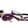 Luxury Pet Fashion Purple & Black Viper Snake Collar With Swarovski Crystal Hardware