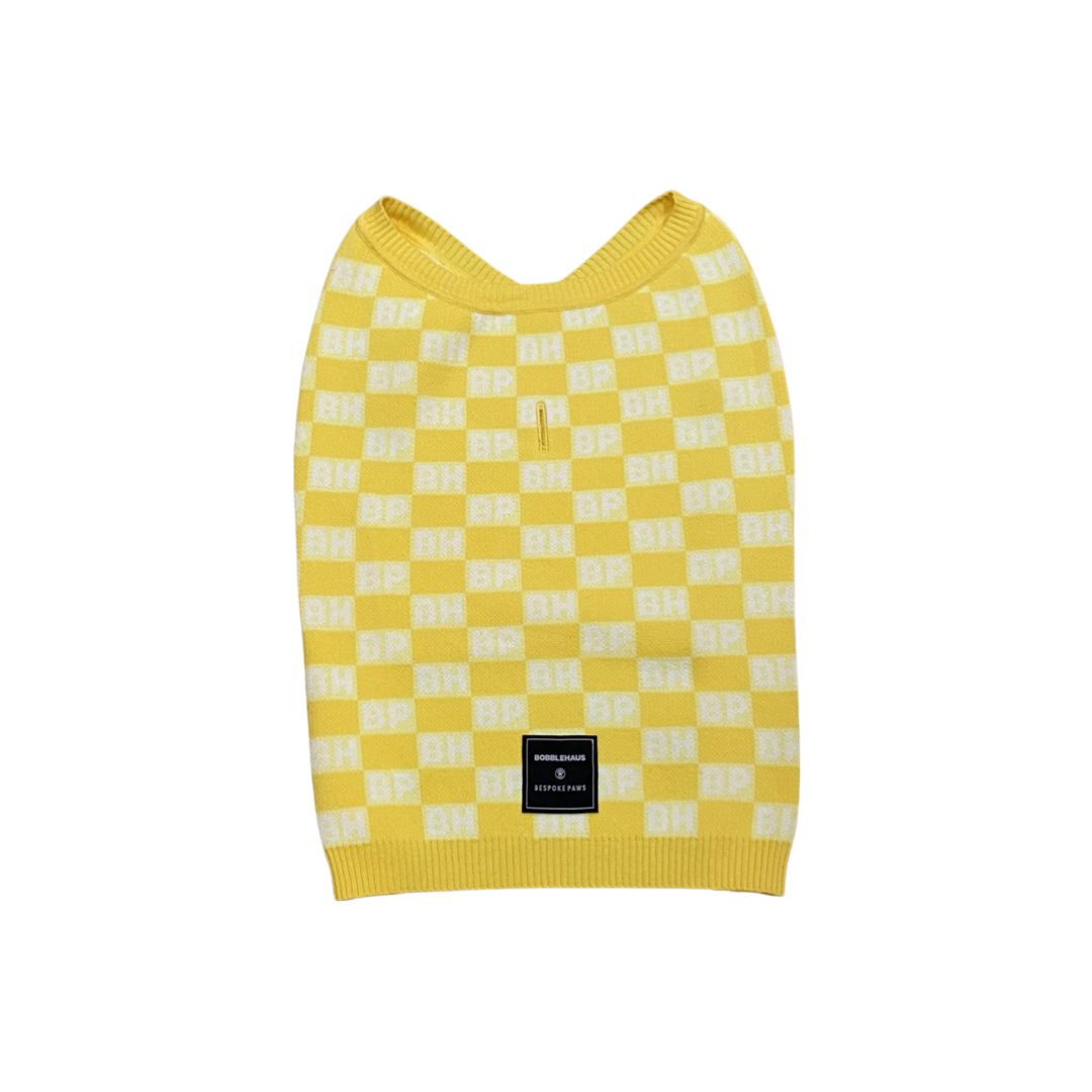 BESPOKE PAWS BP X BH Check Sweater vest - Cotton Recycled Warm Cozy Sweaters