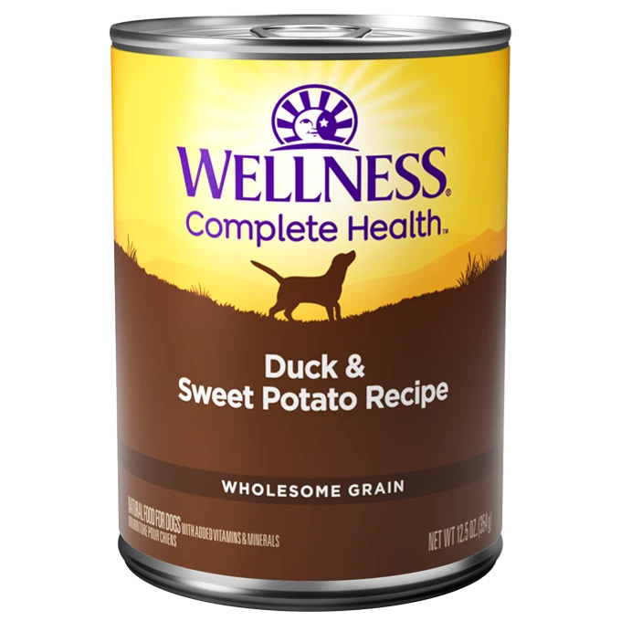 Wellness Adult Duck and Sweet Potato Wet Dog Food (12.5oz)