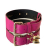 Luxury Pet Fashion Classics! Soft Fuchsia Italian Leather With Our Gold Classic Hardware