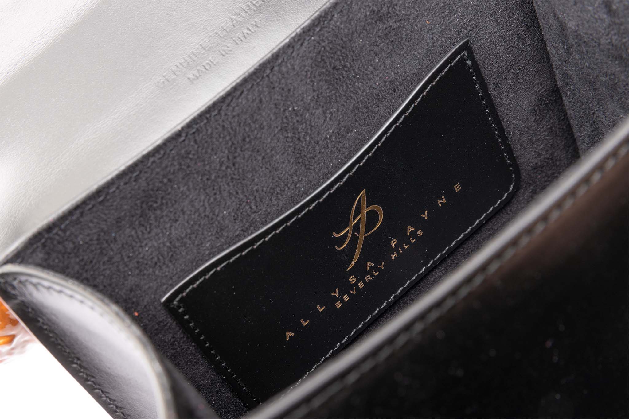 Tiger Bag With Black Italian Leather