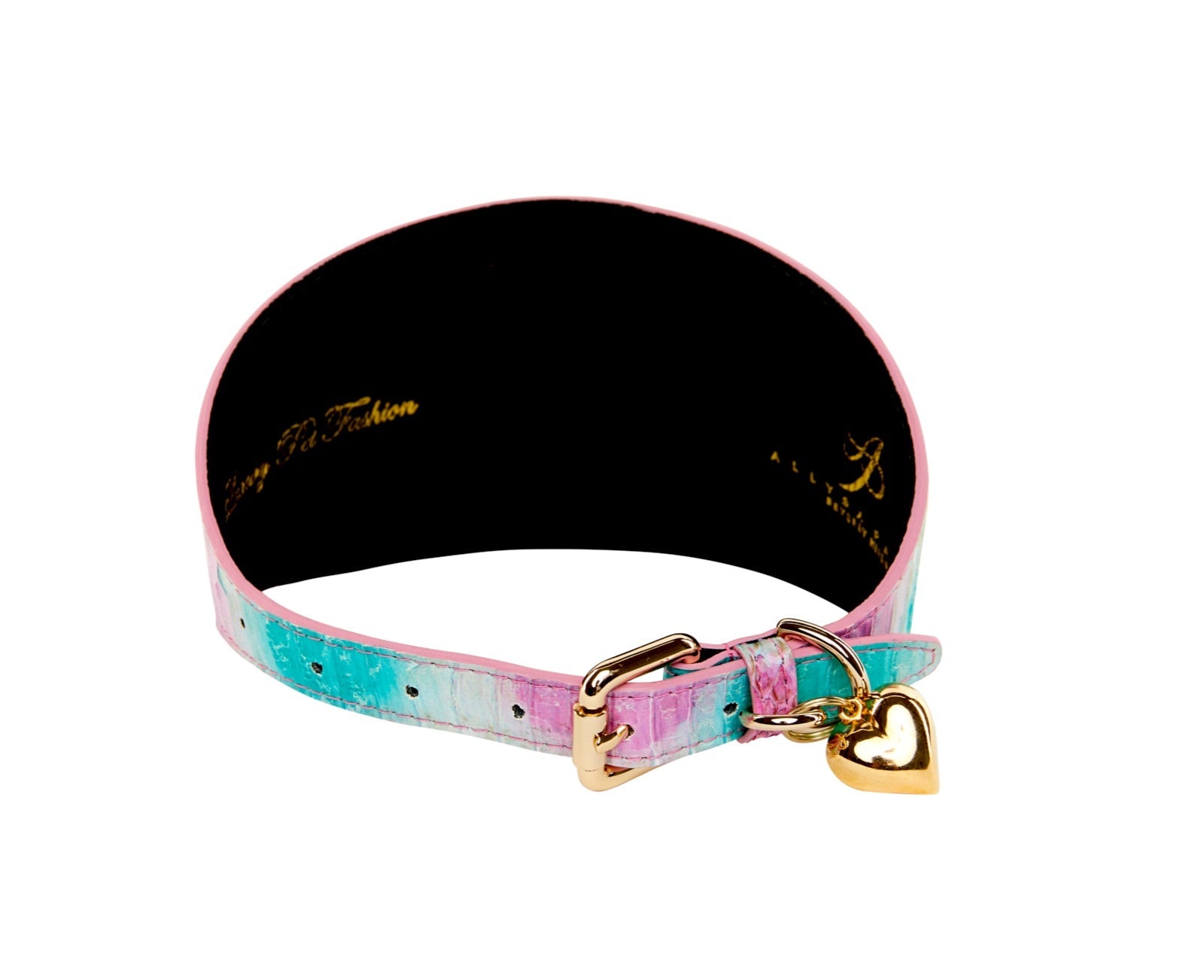 Turquoise, Fuchsia, Off White Snake 4" Wide Collar