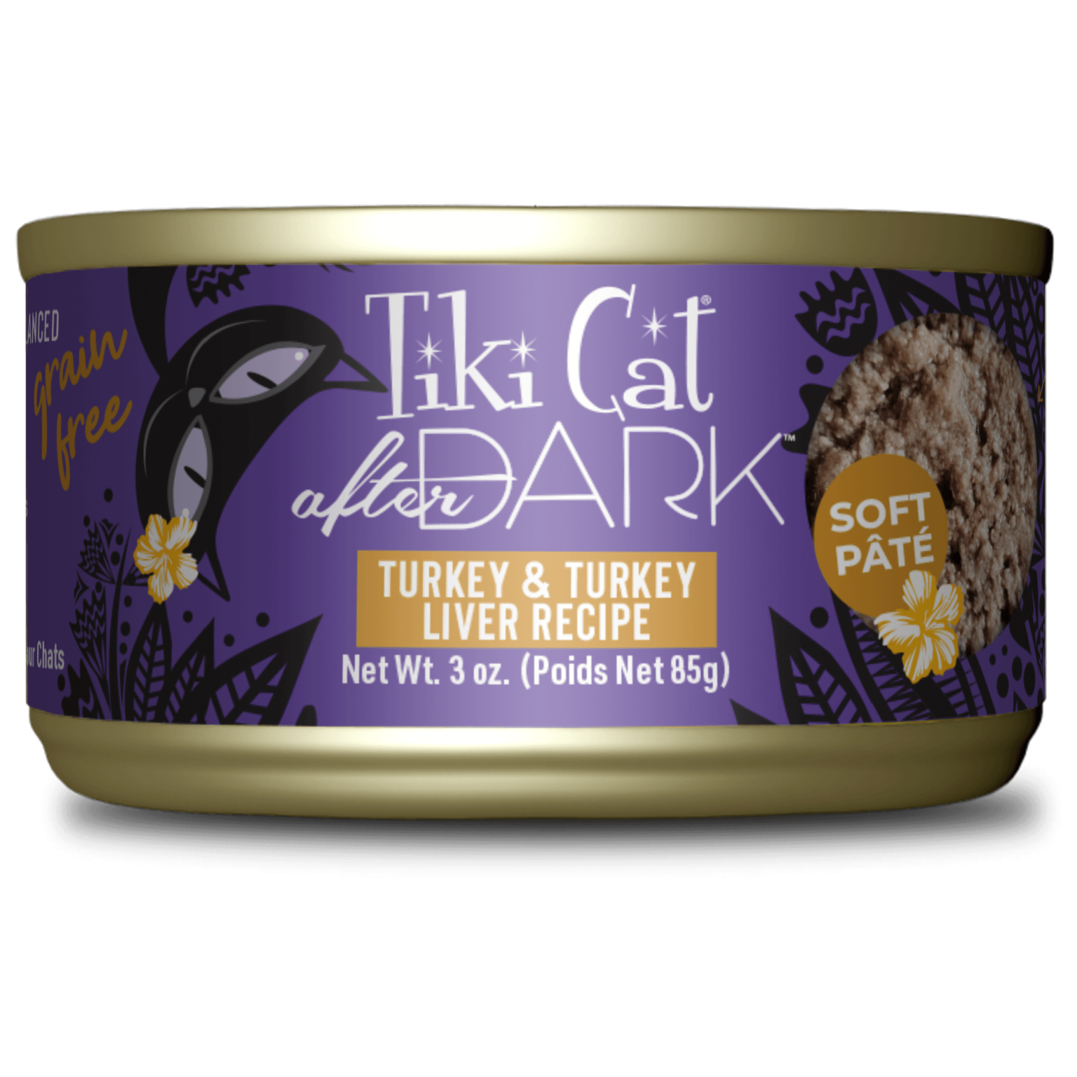 Tikicat Adult After Dark Turkey and Turkey Liver Soft Pate (3oz)