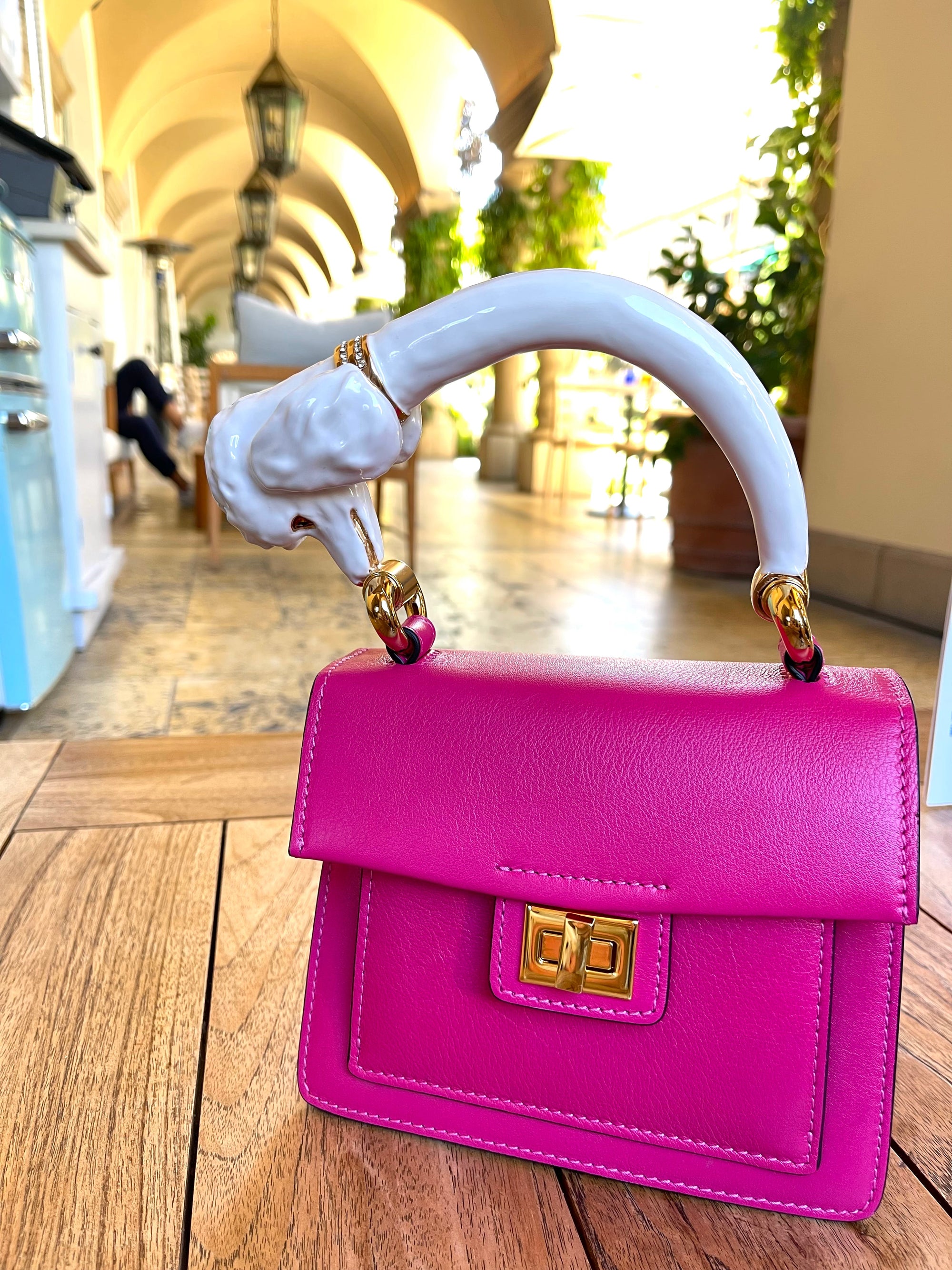 Allysa Payne The Beverly Poodle Handle Handbag
