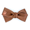 Leather Twist Bow: Cocoa Bean