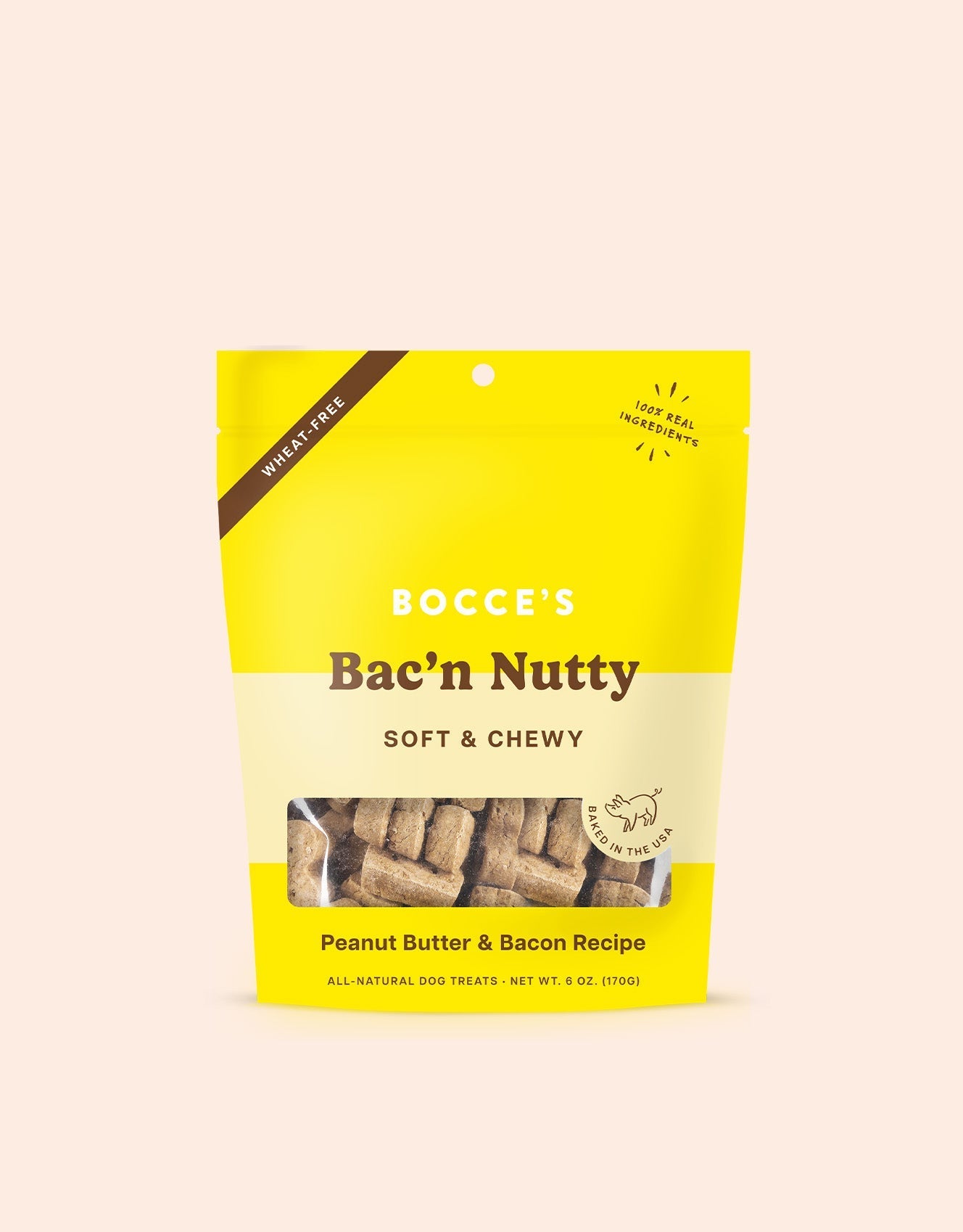 Bocces Soft and Chewy Bacn Nutty Dog Treats (6oz)