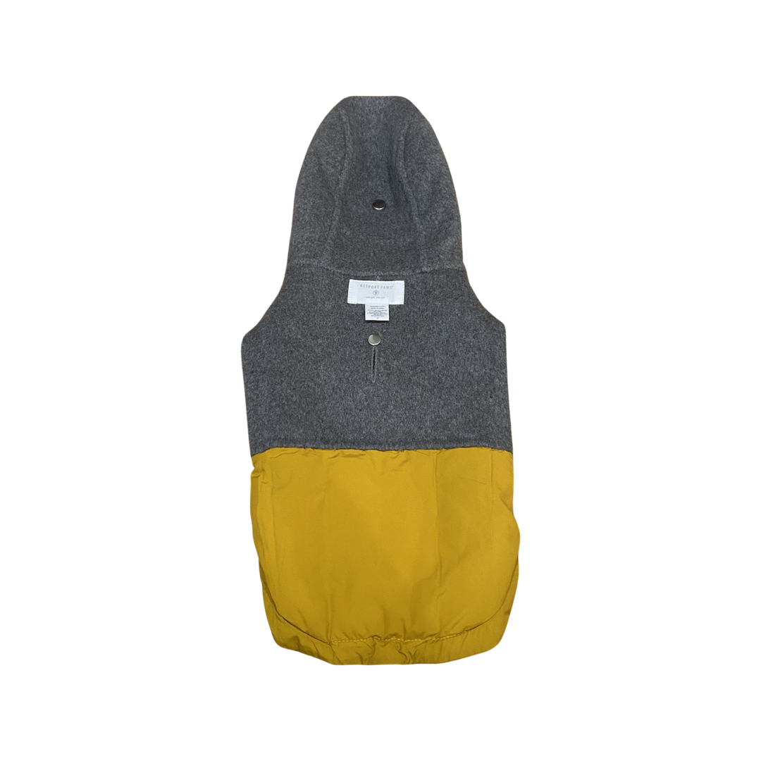 BESPOKE PAWS Erin Double face, Down Puffer Hoodie - Wool Recycled Lightweight Warm Coats
