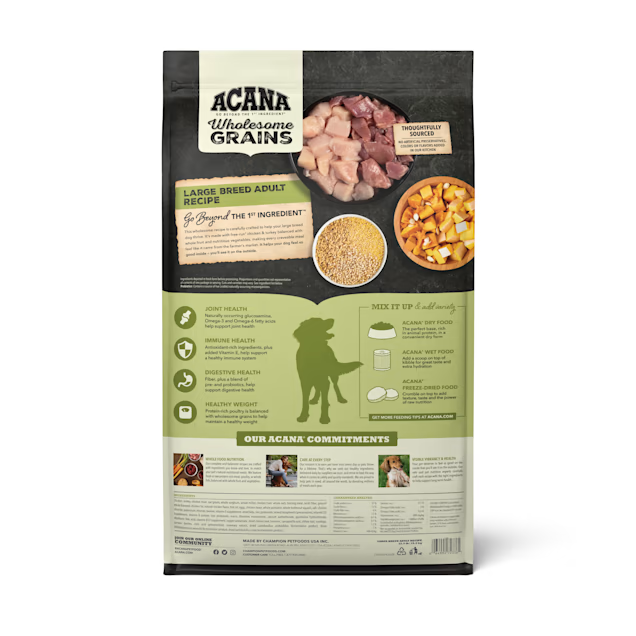 Acana Wholesome Grains Large Breed Dry Dog Food (22.5lb)