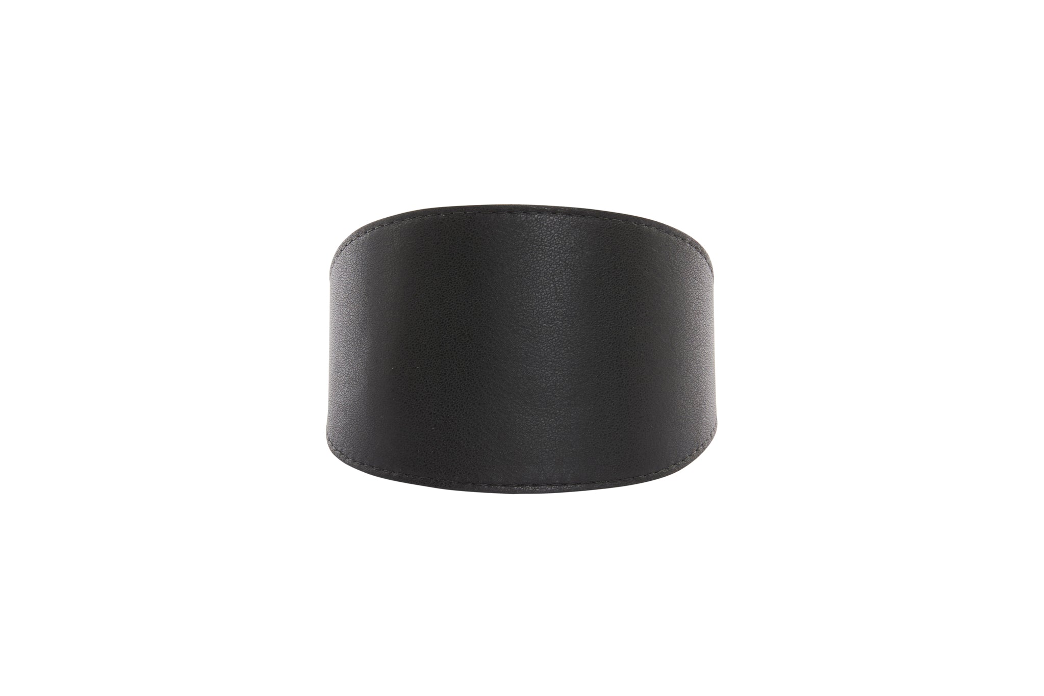 Black Vegan Leather 3" Wide Collar
