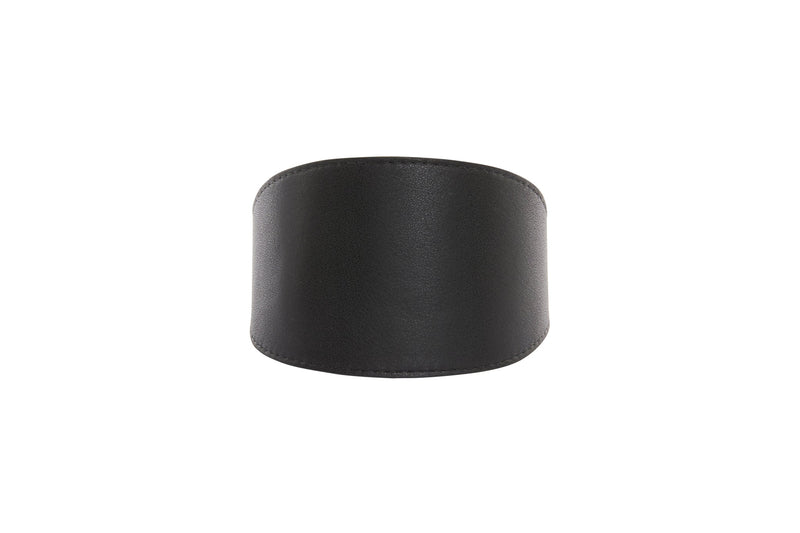 Black Vegan Leather 3" Wide Collar