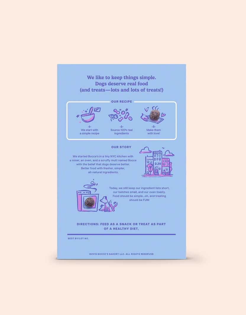 Bocces Crispies Peanut Butter and Blueberry Dog Treats (10oz)