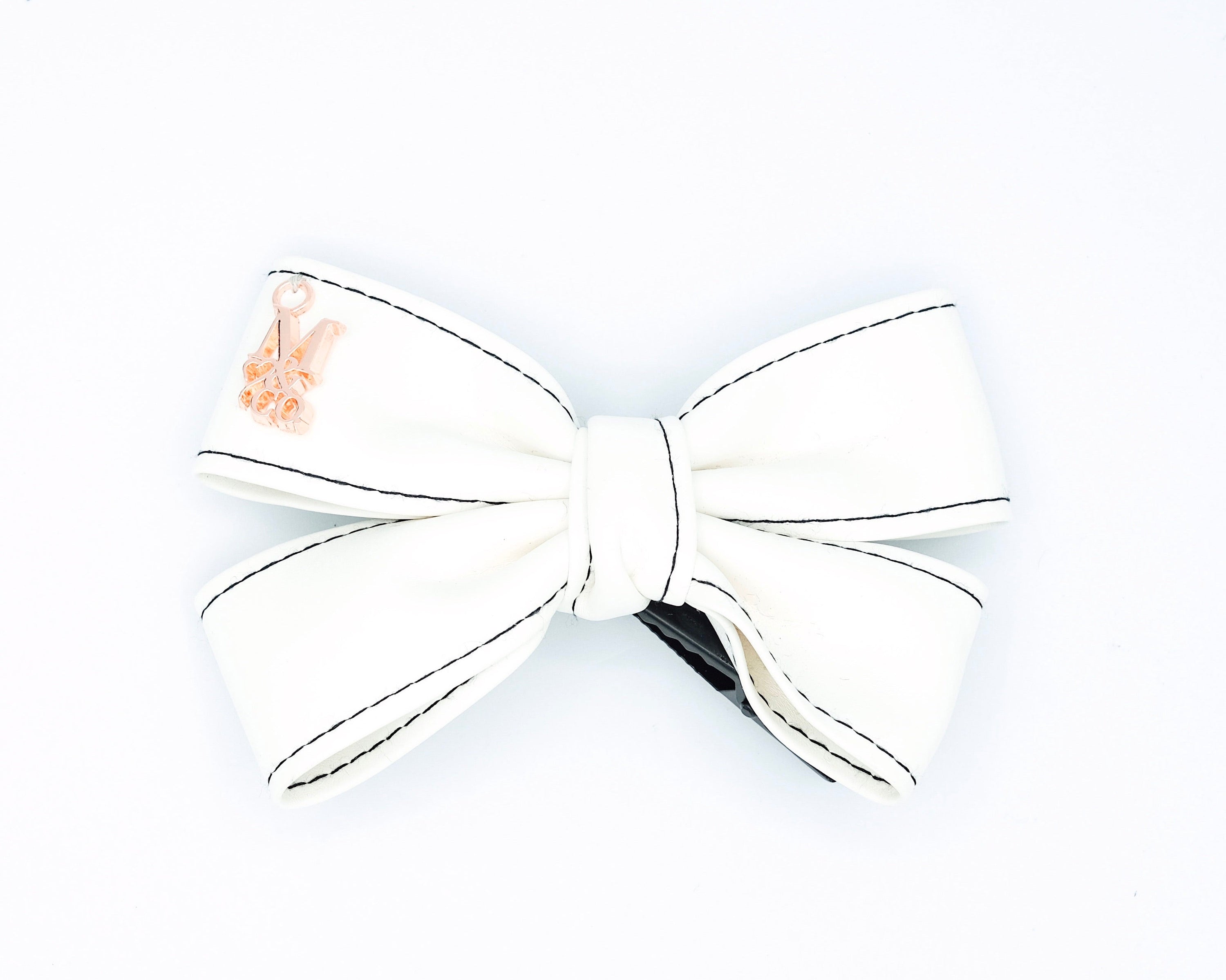 Leather Twist Bow: Snow White