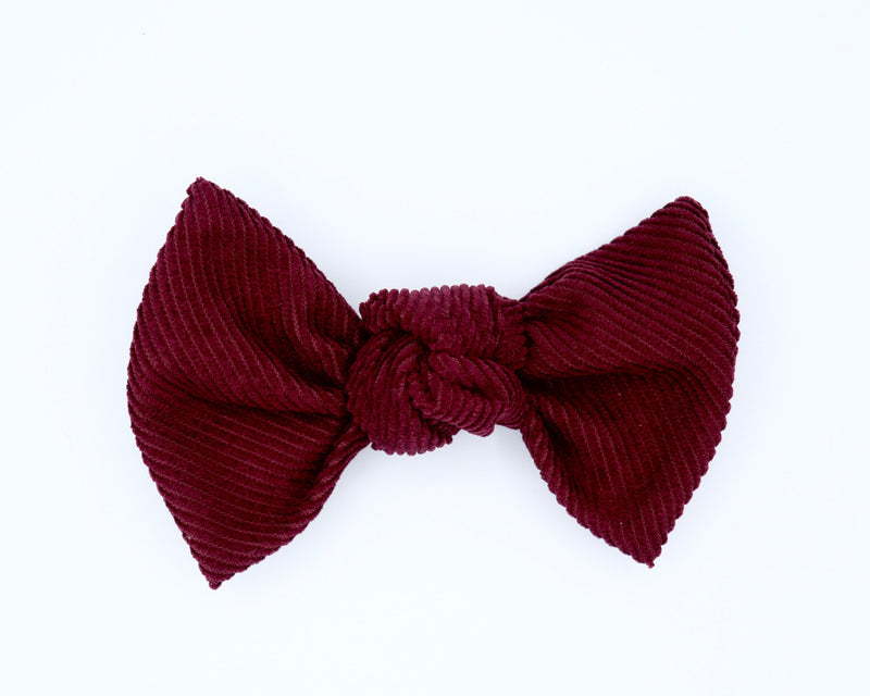 Corduroy Bow: Rosewood